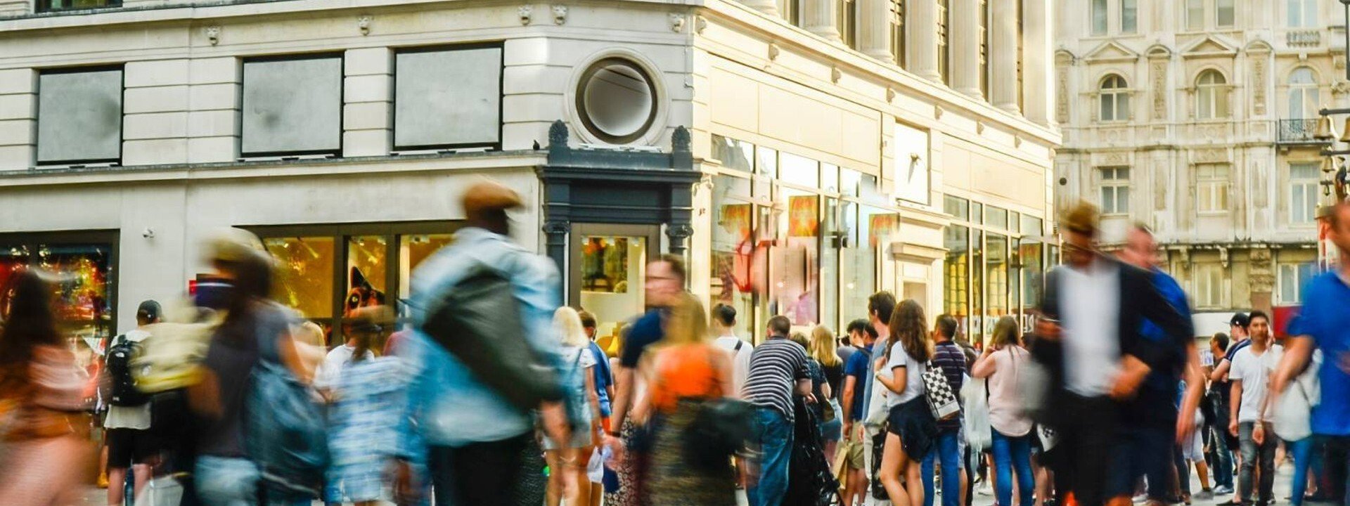 busy street of people