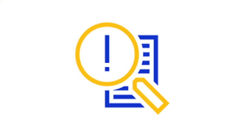 icon of a page with magnifying glass